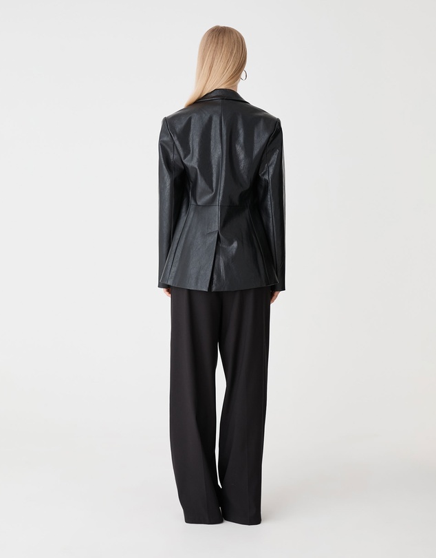 Forcast - Shay Faux Leather Blazer