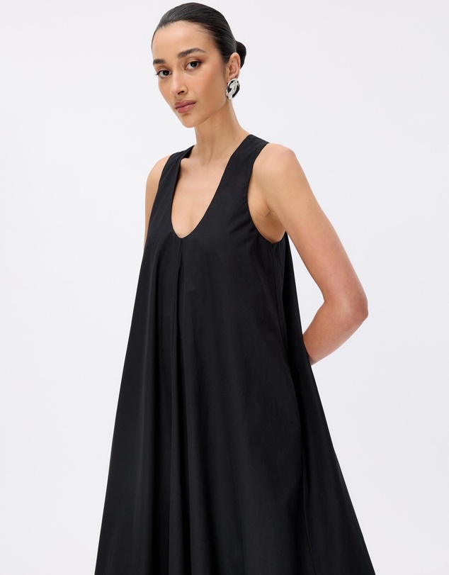Minima Esenciales - Luna Cotton Bubble Hem Maxi Dress