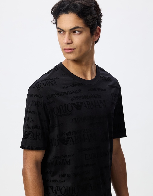 Emporio Armani - All Over Logo Print T-Shirt