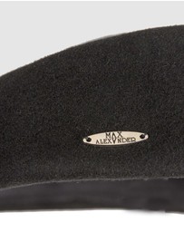 Max Alexander - Felt Black Pillbox Hat