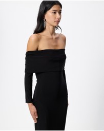 Norma Kamali - 3/4 Sleeve Cowl Neck Fishtail Gown
