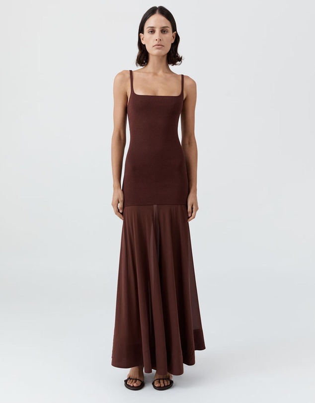 St. Agni - Sheer Silk Circle Hem Dress