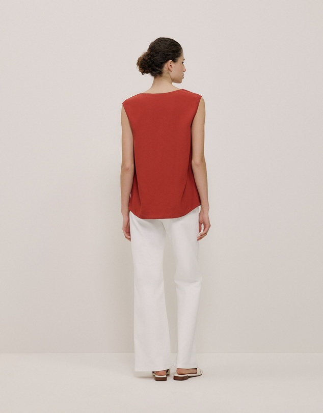 Trenery - Lace Detail Tank in Russet