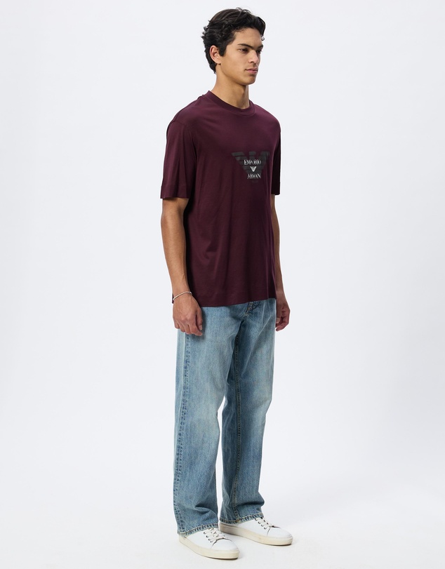 Emporio Armani - Graffiti Eagle Logo Print Jersey T-Shirt