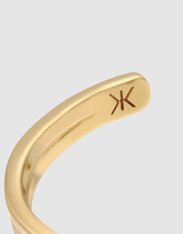 Kuzzoi - ICONIC EXCLUSIVE - Twisted Cuff Bracelet in Gold-Plated 925 Sterling Silver
