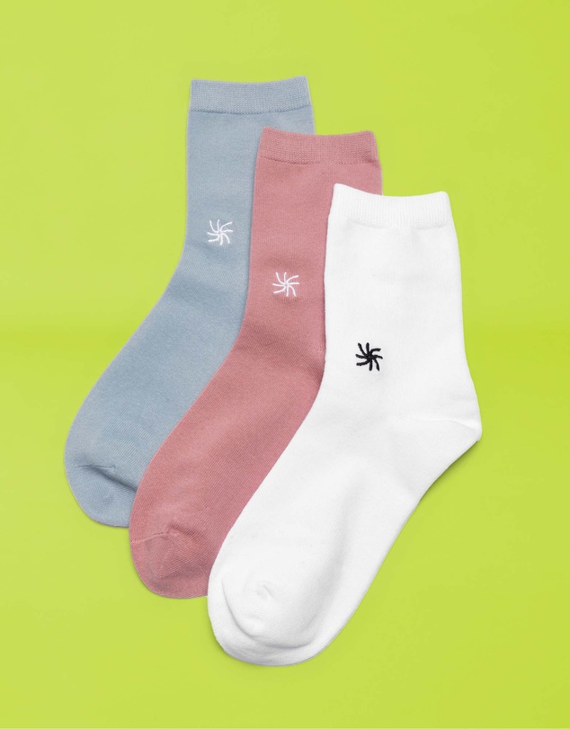 Clarks - 3-Pack Cloudsteppers Crew Socks
