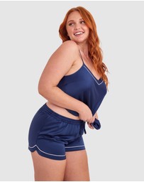 Bras N Things - Liquid Satin Shorts - Navy