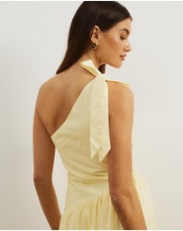 Atmos&Here - Dani One Shoulder Poplin Maxi Dress