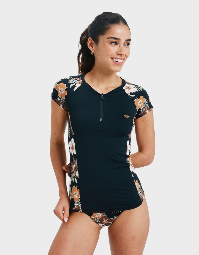 Roxy - Womens Cs Half Zip Lycra Rash Vest