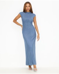 Dazie - Premiere Mesh Cap Sleeve Maxi Dress