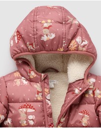 Purebaby - Shearling Lined Puffer Jacket -Kids-Babies