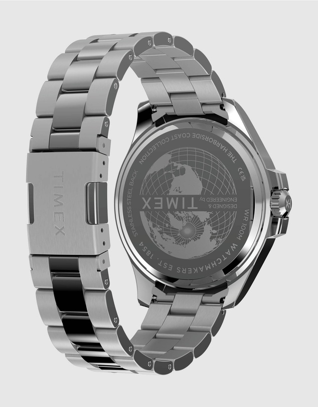 TIMEX - Harborside Coast Multifunction 43mm Stainless Steel Bracelet Watch