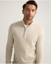Oxford - Robert Zip Neck Knit Pullover