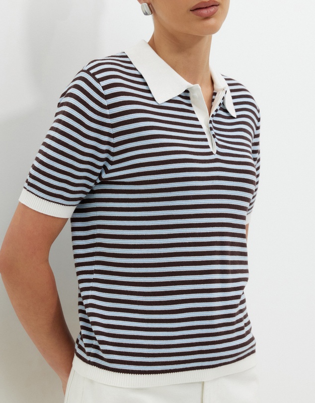 Calli - Talissa Knit Polo Top