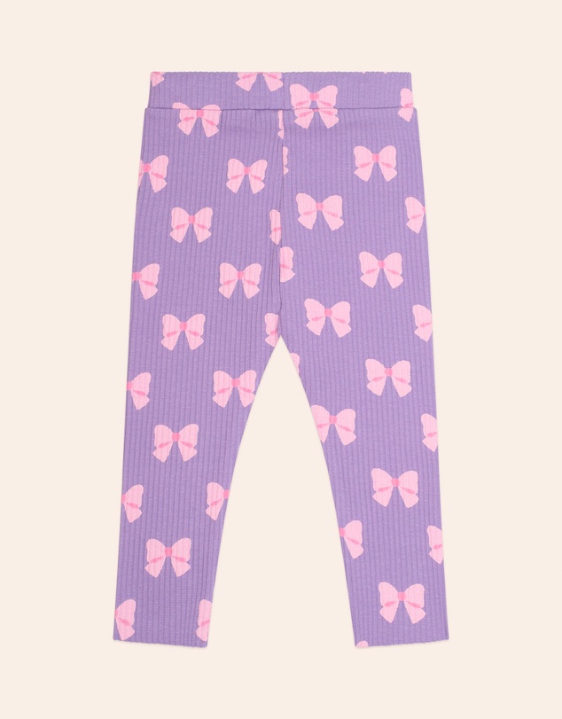Huxbaby - Bow Rib Leggings - ICONIC EXCLUSIVE - Babies-Kids