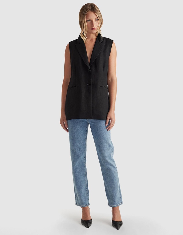 Decjuba - Paige Linen Blend Vest