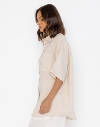 ALEXANDRA - Rogue Shirt Linen Stone