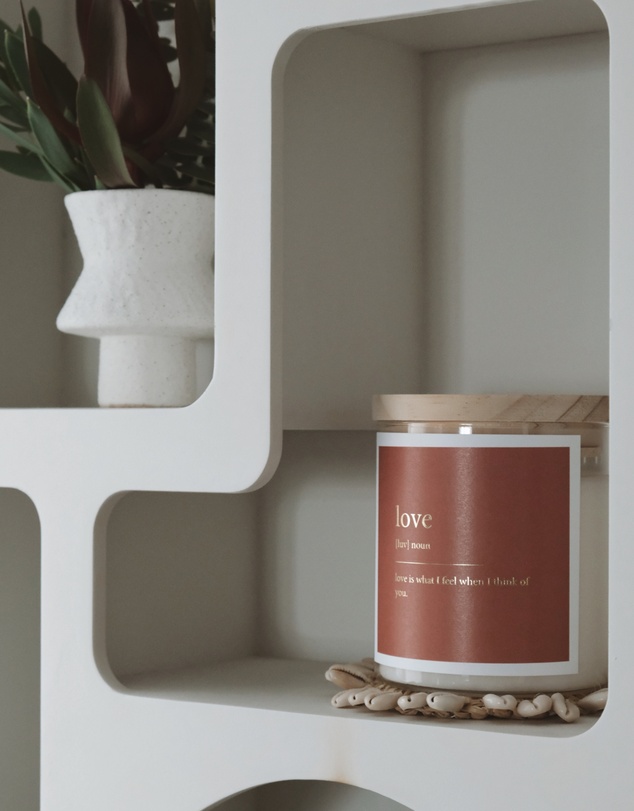 The Commonfolk Collective - Love ~ Goldie Dictionary Meaning Candle