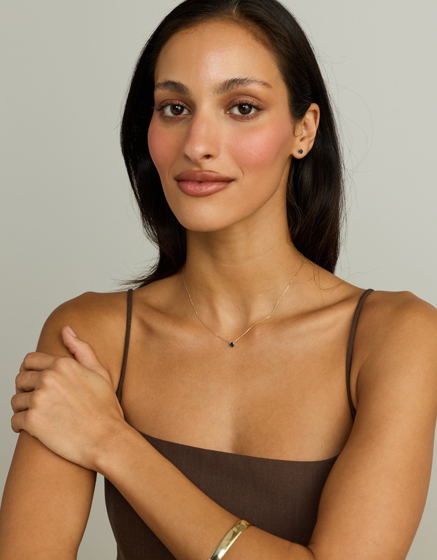 Michael Hill - Australian Sapphire Round Cut Necklace in 10kt Yellow Gold