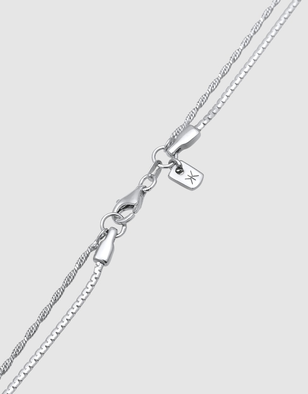 Kuzzoi - ICONIC EXCLUSIVE - Layered Crucifix Pendant Necklace in 925 Silver