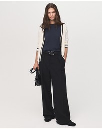 M.N.G - Cardigan With Contrasting Stripes