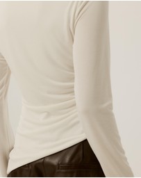 Tussah - Bonnie Asymmetric Ruched Long Sleeve Top