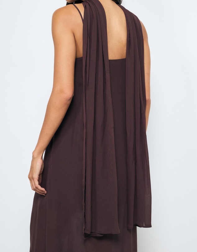 AERE - Zefi Scarf Maxi Dress