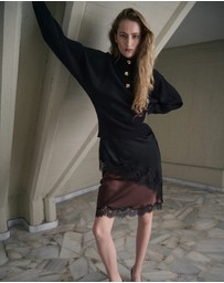 M.N.G - Turtleneck Sweater With Jewel Buttons
