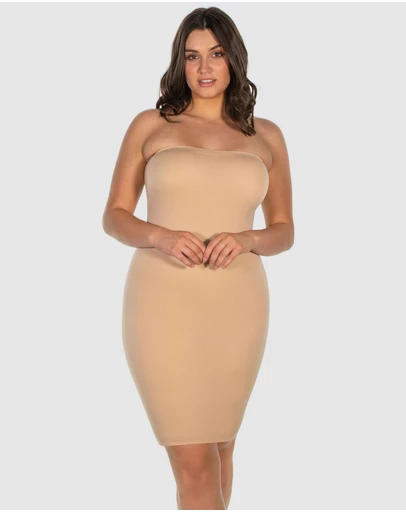 B Free Intimate Apparel - Strapless Knee Length Slip Dress