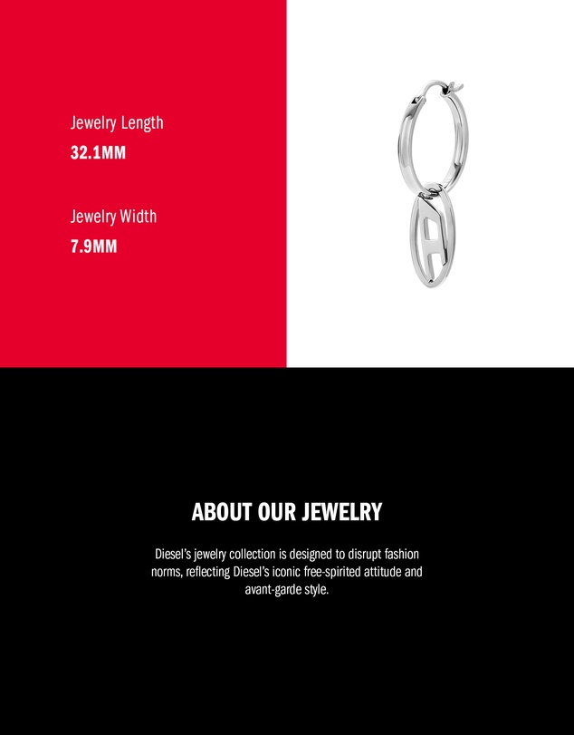 Diesel - Silver-Tone Earring