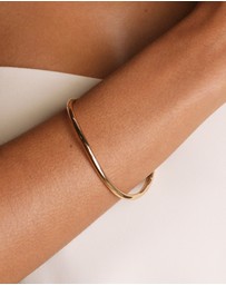 Astrid & Miyu - Wave 18ct Gold Plated Bangle