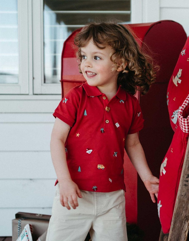 Purebaby - Christmas Polo -Kids-Babies