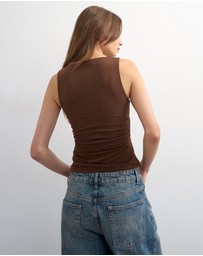 TOPSHOP - Mindy Ruched Tank Top