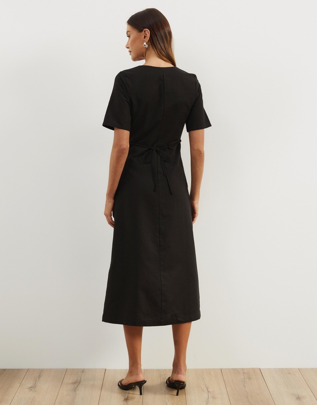 Atmos&Here - Alice Asymmetric Wrap Midi Dress