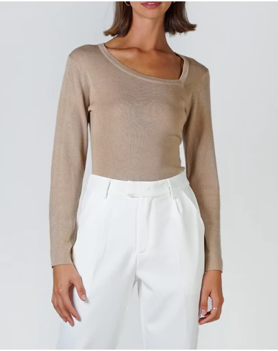 Lydan The Label - Tear Drop Neckline Knit