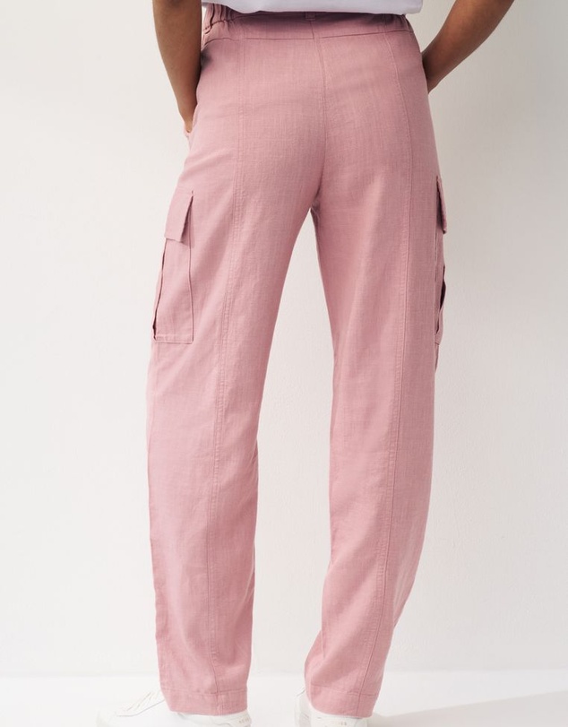 NEXT - Smart Linen Blend Cargo Taper Trousers