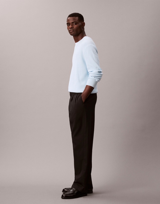 Calvin Klein - Cotton Textured Classic Crewneck Jumper