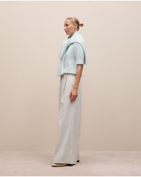 Trenery - Alpaca Merino Blend T-shirt in Faint Blue