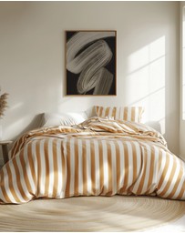 Olive et Oriel - Beige Strokes No 2 by Treechild Art Print