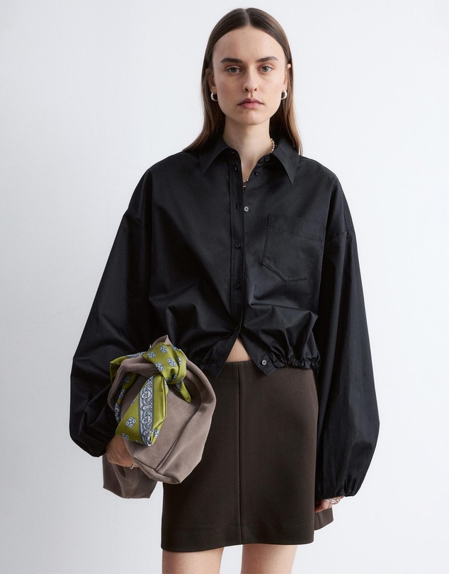 & Other Stories - Cropped Drawstring Shirt