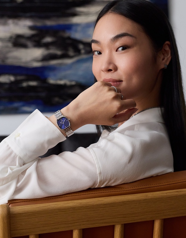 Daniel Wellington - Corta 24x28mm Royal Blue Grain-Link