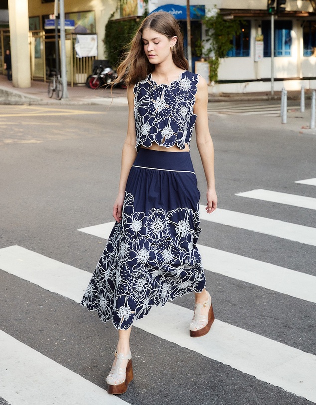 Farm Rio - Flowers Richelieu Skirt