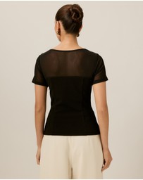 Tussah - Olivia V-Neck Crepe Top