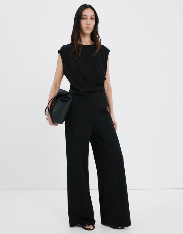 M.N.G - Straight-Fit Trousers With Elastic Waist