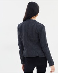 ONLY - Ava Faux Leather Biker Jacket