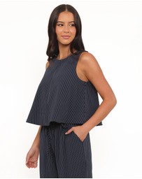 Petal & Pup - Enda Top - Navy White Stripe