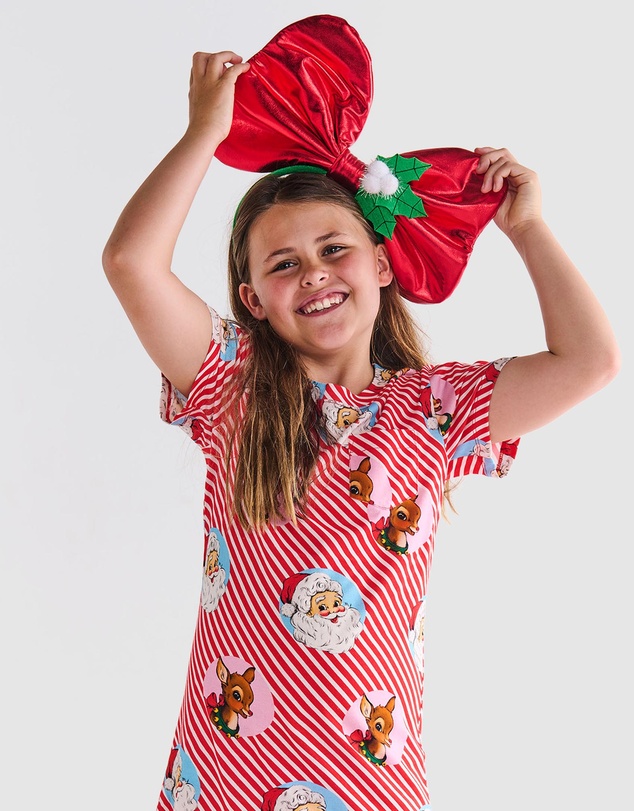 Kip&Co - I Love Christmas Spot Organic Cotton Short Sleeve Nightie - Kids