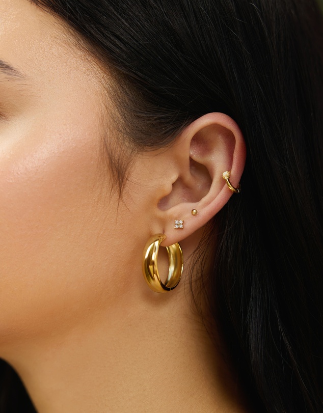 Ania Haie - Gold Four-Petal Stud Earrings