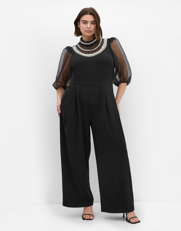 City Chic - Phoenix Sheer Sleeve Jumpsuit
