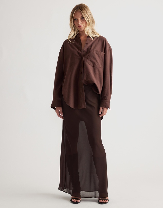 Decjuba - Heather Oxford Oversized Shirt